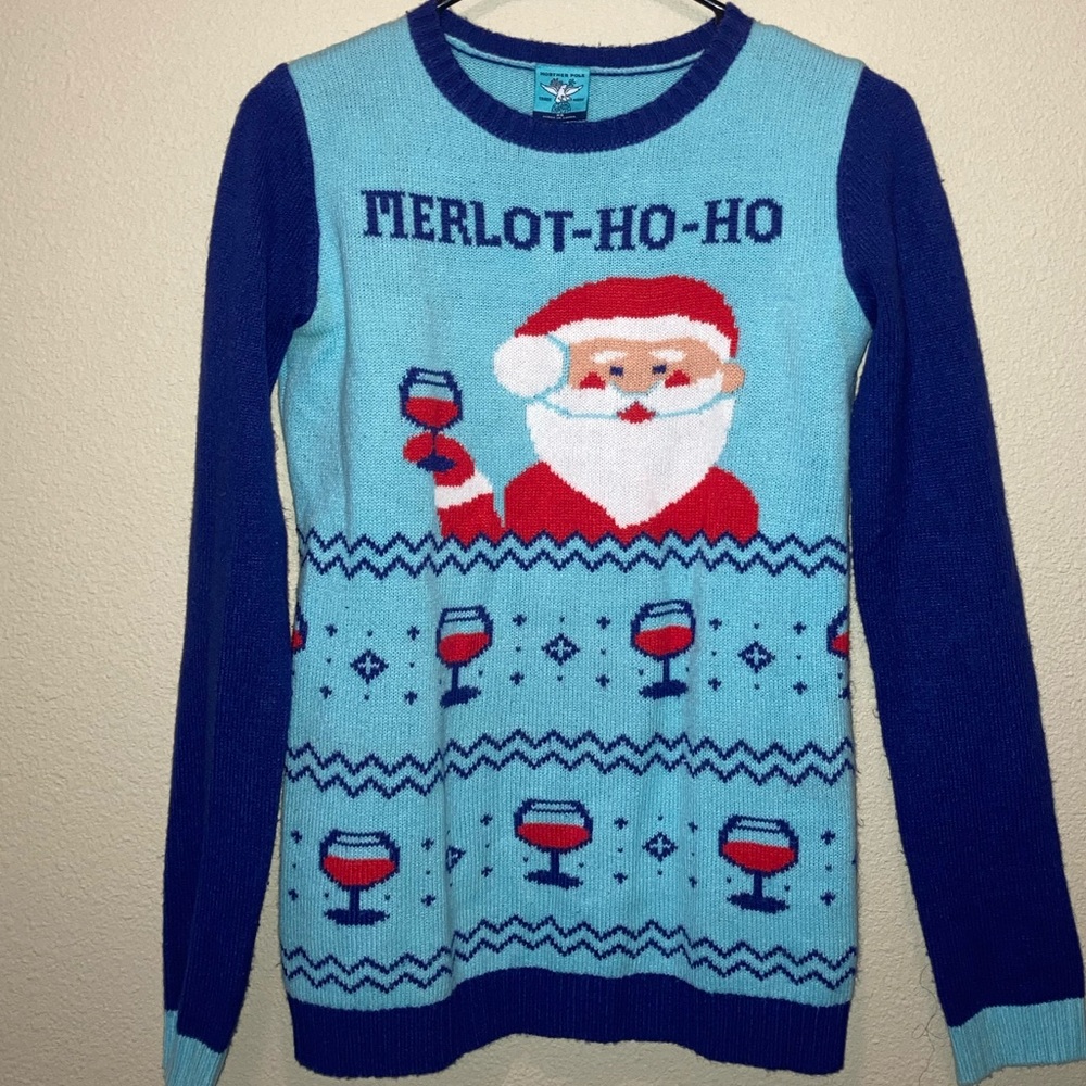 Merlot Ho-Ho Ugly Xmas Sweater